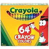 Classic Color Pack Crayons, Assorted 64/Box, Total 6 Boxes