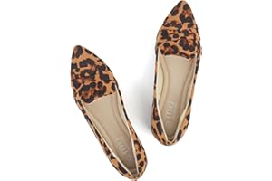 MUSSHOE Flats Shoes Women Dressy Pointed Toe Slip on Microfiber Comfortable Women's Flats Ballet Flats for Women
