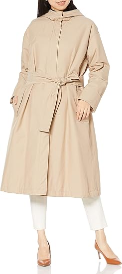 Amazon ランバンオンブルー コート ボアライナーフーデットコート レディース モカ 38 コート ジャケット 通販