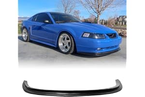 MagicDrift Front Bumper Lip Chin Spoiler, Compatible with 1999-2004 Ford Mustang, MDA Style Flexible Polyurethane(PU) Front Lower Splitter Protector, Unpainted Black
