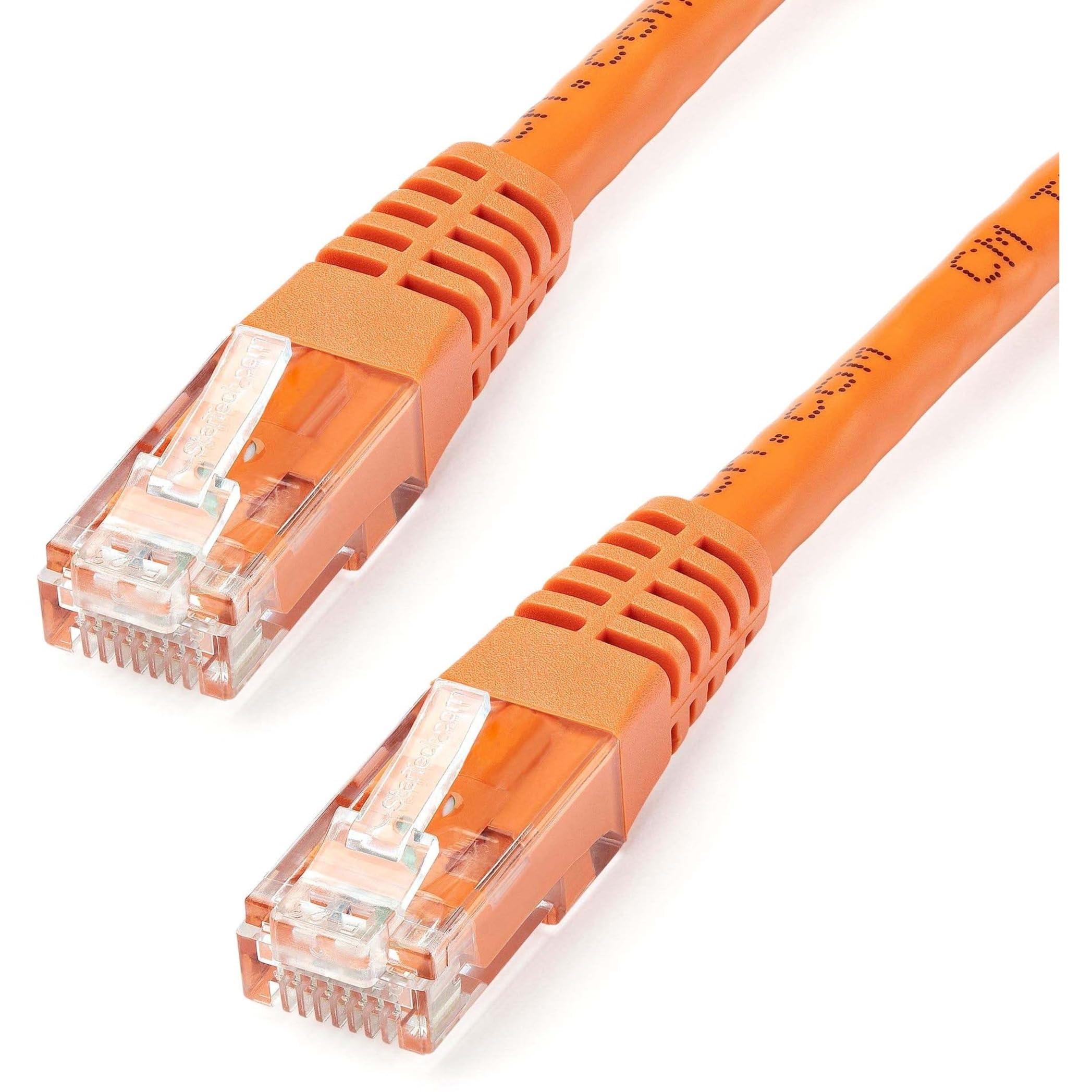 StarTech.com 35ft CAT6 Ethernet Cable - Orange CAT 6 Gigabit Ethernet Wire -650MHz 100W PoE++ RJ45 UTP Molded Category 6 Network/Patch Cord w/Strain Relief/Fluke Tested UL/TIA Certified (C6PATCH35OR)