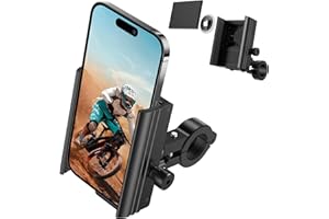 LULAVEN Airtag Bike Phone Mount, Hidden Bicycle Phone Mount Compatible with Apple Airtags, Anti-Theft Air tag GPS Tracker Motorcycle Handlebar Cell Phone Clamp, Scooter Phone Clip with Bluetooth Tracker