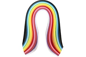 EASY PAPERART 26 Colors Quilling Paper Strip 10mm - Handmade Origami Quilling Strips - Mixed Color Paper Stripes for DIY Crafts - 260pcs/set - 39cm Length - 0.4 inch - Ideal for Paper Quilling Projects