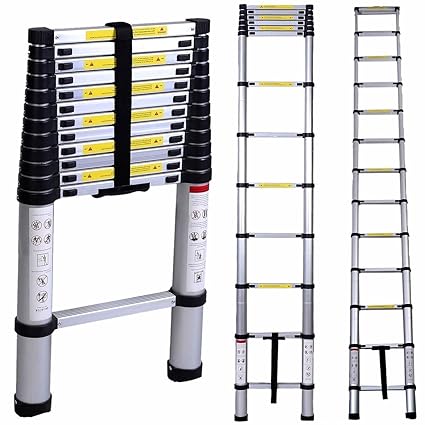 Saysha Ultra-Stable Aluminium Folding Telescopic Ladder 3.2 Meter (10.5 Feet)