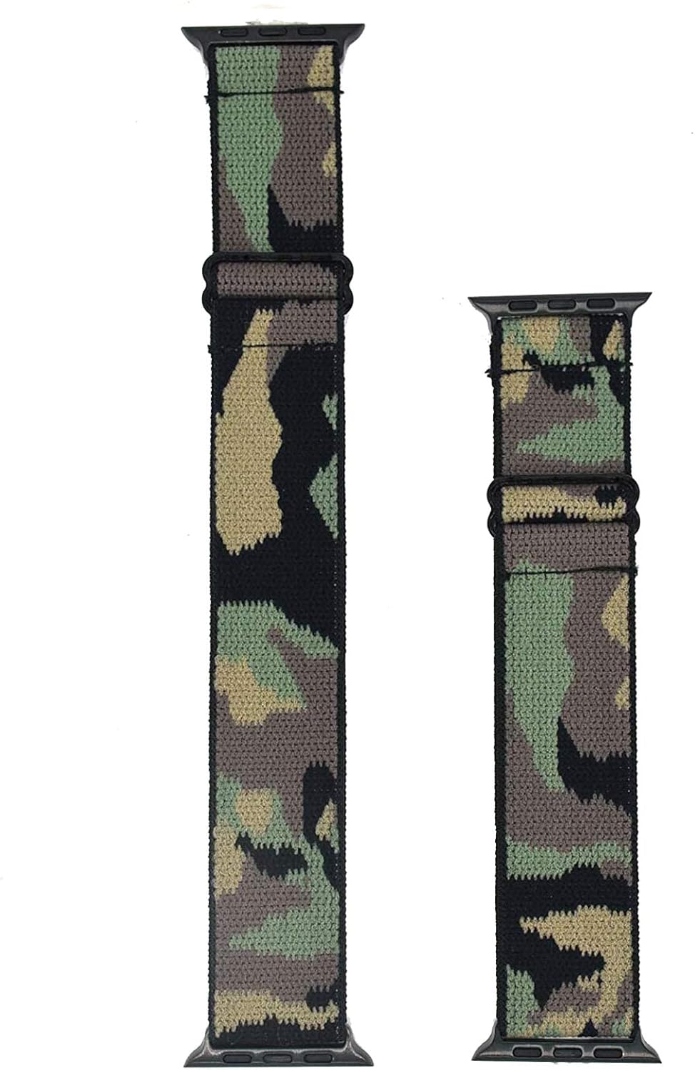 Adjustable Elastic Wrist Band/Armband for Compatible with Apple Watch 38mm Series 3 2 1/ Apple Watch 40mm Series 6 SE 5 4, Stretchy Loop Band for Men and Women (Camo, Medium)