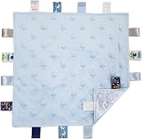 Soft Touch Taggie Comforter Baby Blanket Blue Star 35x35cm Sensory Tags