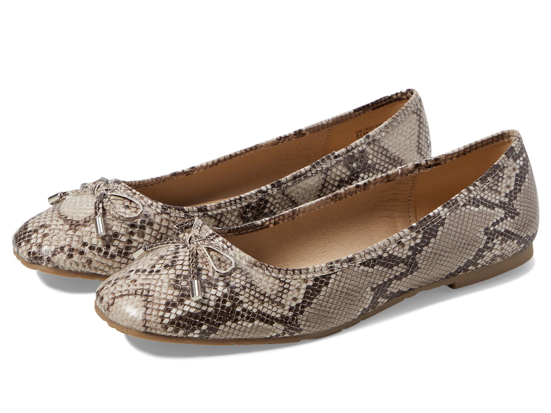 Kenneth Cole Reaction Women’s Women’s Elstree Ballet Flat, Natural Snake, 5.5