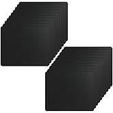 Crtiin 20 Pack Computer Mouse Pad Bulk Gaming Mouse Pad for Computers, Laptop, Office Home, with Non Slip Rubber Base, Black, 7.09 x 8.66 Inch