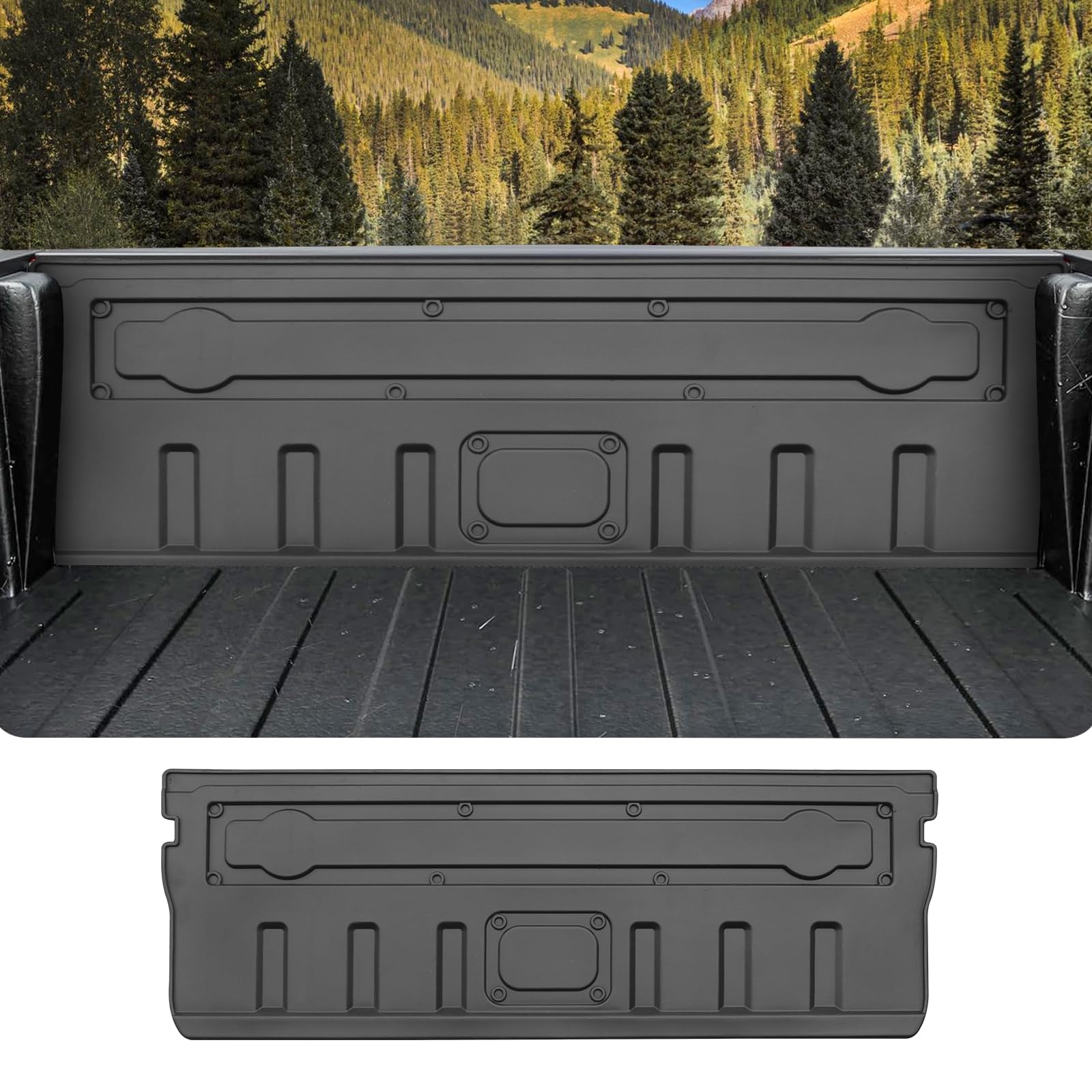 TPE Truck Bed Liner & Tailgate Mat For 2020-2025 Jeep Gladiator JT – Heavy Duty, Waterproof, Anti-Slip – Easy Install CT-JE-007-ZH-2