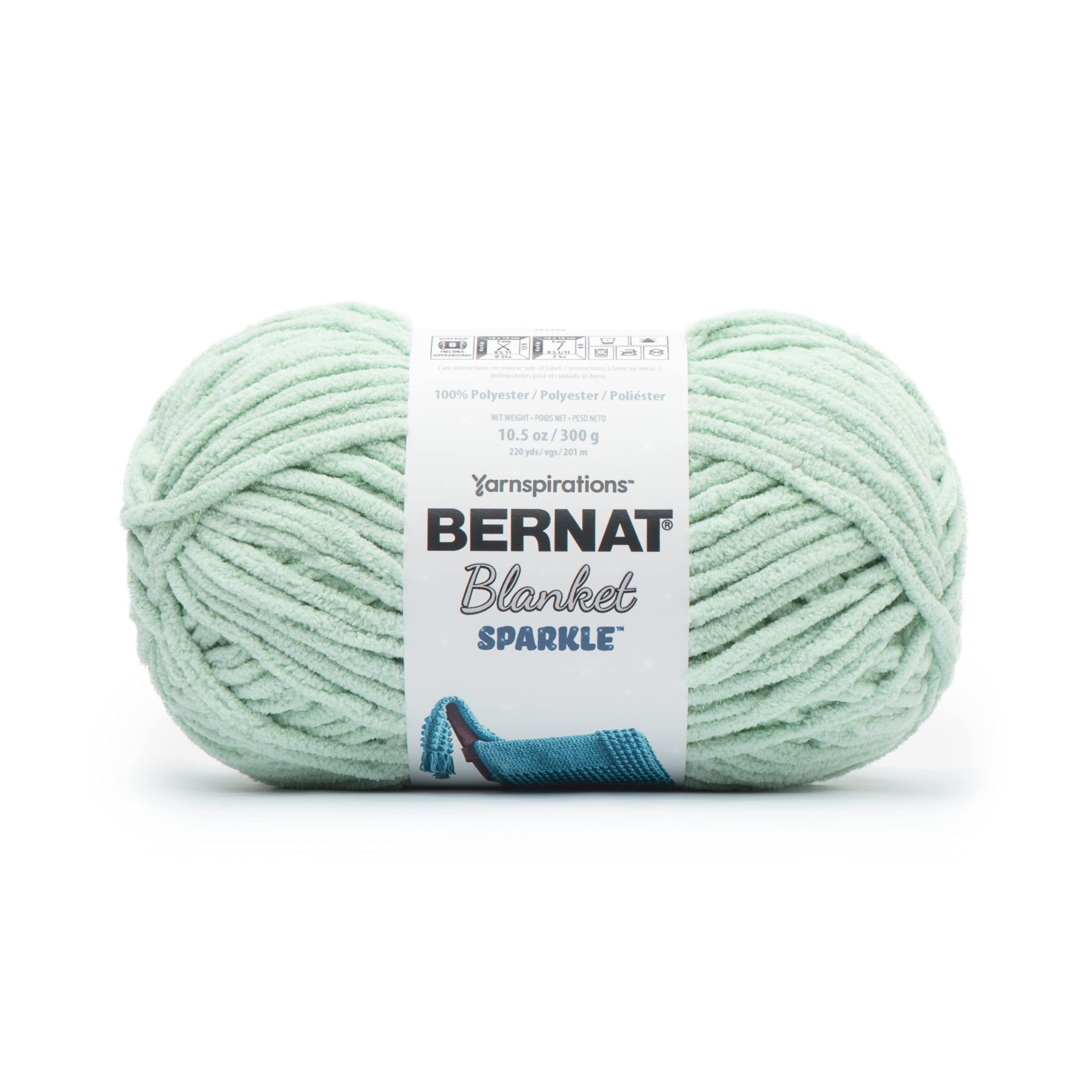 Bernat Blanket Sparkle 300g - Barely Green Sparkle