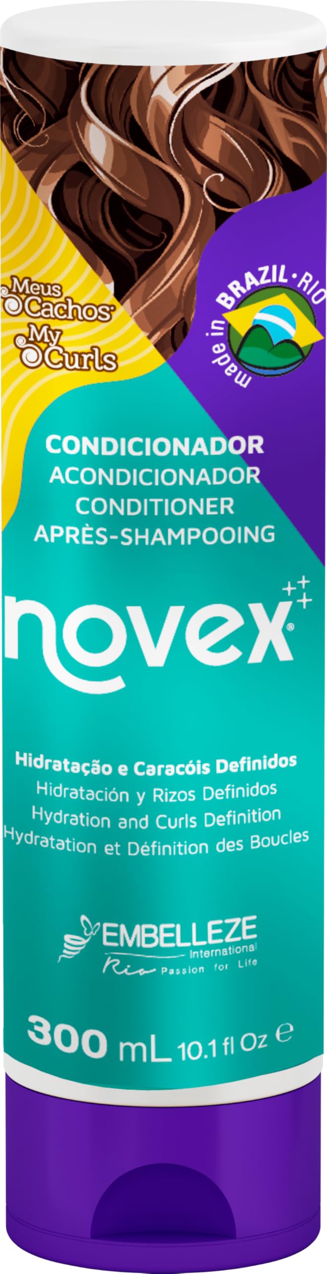 Novex My Curls Conditioner with Cranberry Extract and a Mix of Oils for Deep Hydration and Curls Definition, Suitable for all Curly Hair Textures 300ml