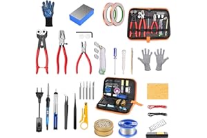 MOZIGENA Stained Glass Kit, Stained Glass Starter Kits for Adults, Stained Glass Supplies, with Soldering Iron Kit and Glass Cutter Tool Kit, Solder Wire, Copper foil Tape, Cut Resistant Gloves