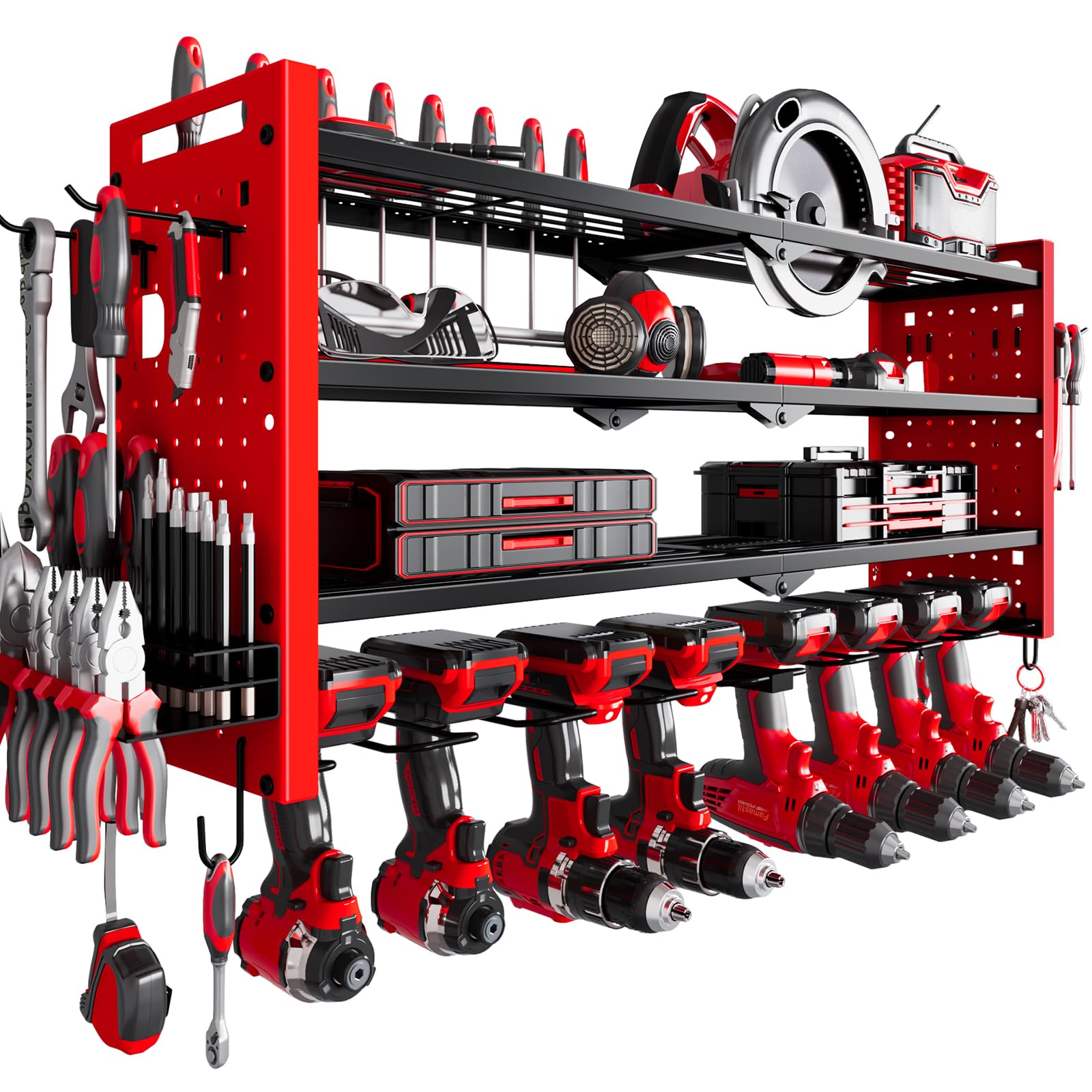 Power Tool Organizer, 120LB Bearing Assemble-free Wall - View #13