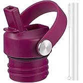 RRegeny Straw Lid fits Hydro Flask Standard Mouth, 21 24 oz, Sports Flex Cap Water Bottle Accessories Replacement Top