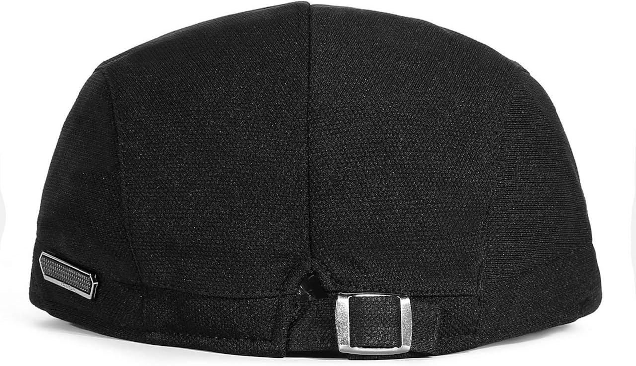FALETO Men's Flat Ivy Gatsby Newsboy Hat Summer Driving Cabbie Hunting Cap Black at  Men’s Clothing store