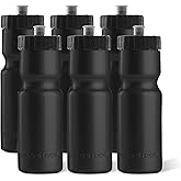50 Strong Sports Water Bottles – Reusable 22 oz BPA-Free Plastic Bottles with Pull Top Cap – Made in USA – Top Rack Dishwasher Safe – Fits Most Bike Cages Brand