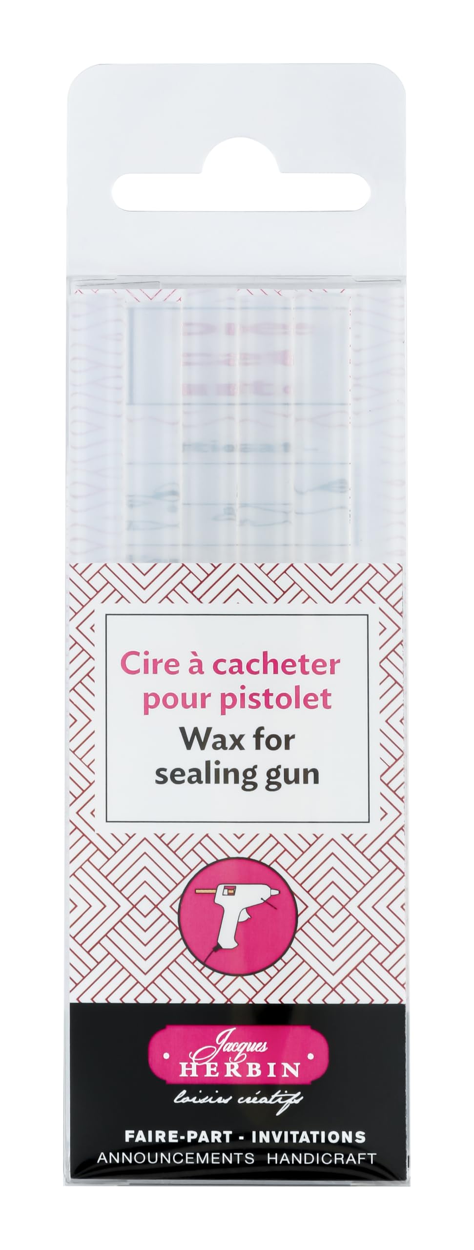 Jacques Herbin 35802T - Pack of 6 special sealing wax sticks - made for wax gun - Transparent colour - Manufactured in France - Creative Art Tool - Leisure — image 1