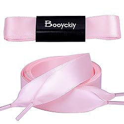 Booyckiy Flat Colorful Satin Ribbon Shoelaces