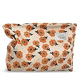 HAPPYHEIDI Women Floral Corduroy Canvas Makeup Bag