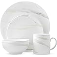 Wedgwood Vera Venato 4 Piece Place Setting, White & Grey