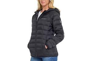 Spyder Packable Puffer Jacket Womens with Hood, Lightweight Full Zip Winter Quilted Womens Puffer Coat