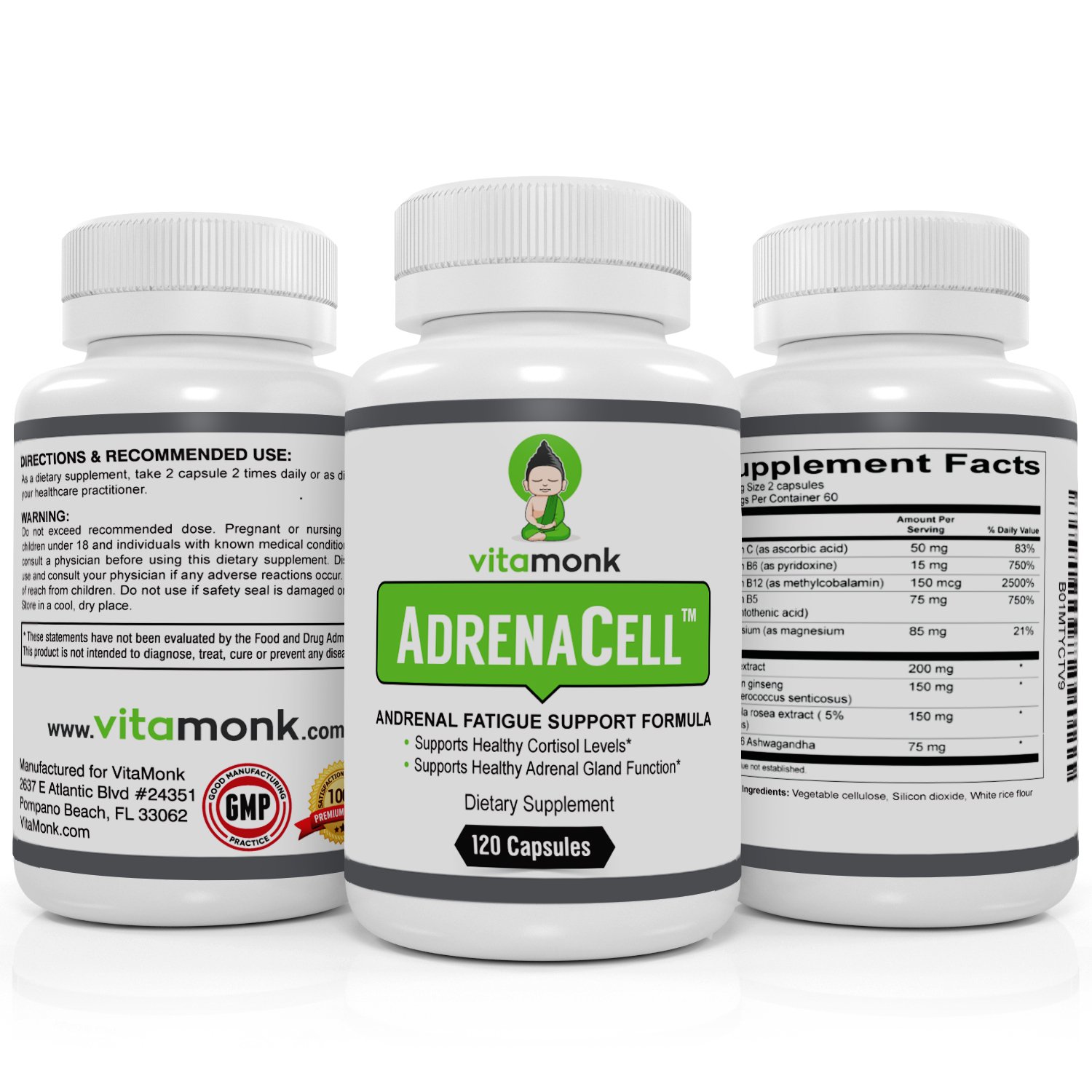 AdrenaCellTM Top Trusted Adrenal Fatigue Supplement by VitaMonk