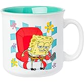 Silver Buffalo Spongebob Squarepants Getting Up From Chair (Imma Head Out Meme) Ceramic Camper Mug, 20 Ounces