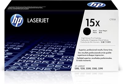 HP 15X C7115X High Yield Black Original LaserJet Toner Cartridge