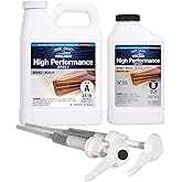 TotalBoat High Performance Clear Marine Epoxy Resin - 1.5 Quart Kit, Medium | 2-Part Epoxy System for Boat Building, Fiberglass Repairs, Laminating, and Wood; Use for Structural Bonds; 2:1 Pumps Included
