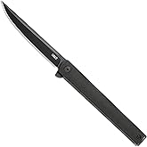 CRKT CEO Everyday Carry Folding Knife with Liner Lock, Black, 7097K | 3.35" Clip Point Blade, Lightweight GRN Handle, AUS 8 Steel Blade, Smooth IKBS Pivot, One-Hand Flipper Opening