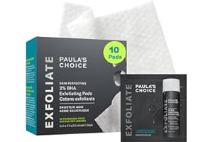 Paula's Choice SKIN PERFECTING 2% BHA Liquid Exfolitant, Salicylic Acid Exfoliant Toner Pads, Facial Exfoliator for Enlarged 
