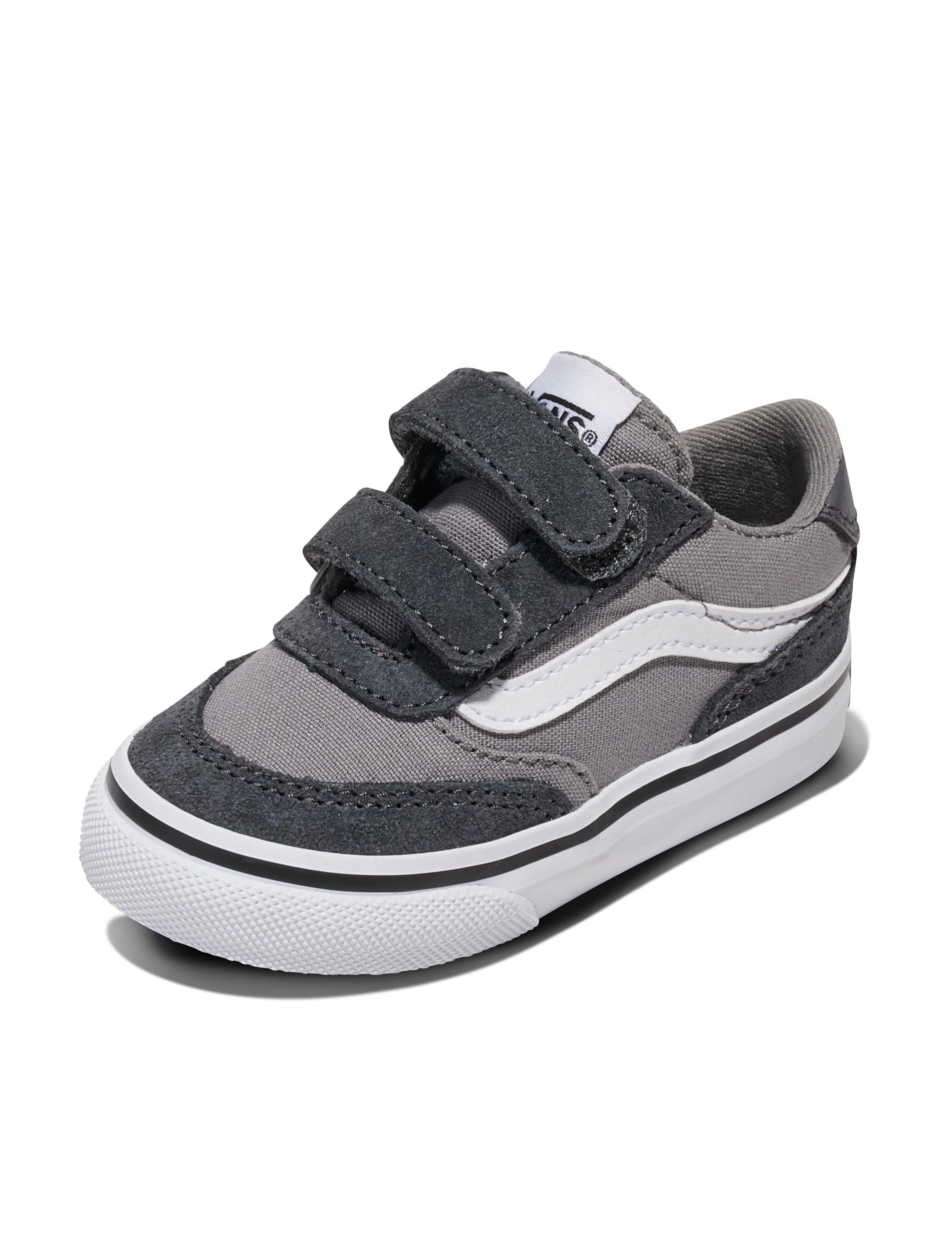 Vans Toddler Brooklyn LS V Shoe | Low-Top Sneakers for Little Kids, Boys & Girls, Baby Footwear, Tonal Asphalt, 3.5 Image