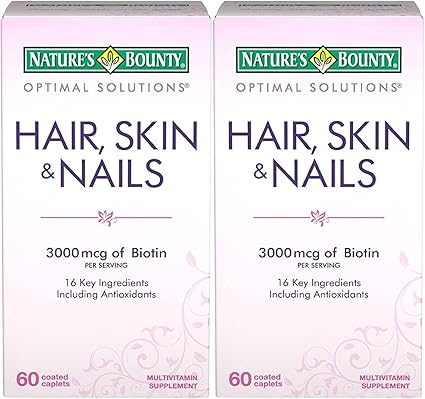 Amazon Com Nature S Bounty Hair Skin And Nails 60 Capsulas 2 Health Personal Care