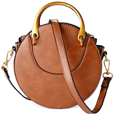 round leather purse