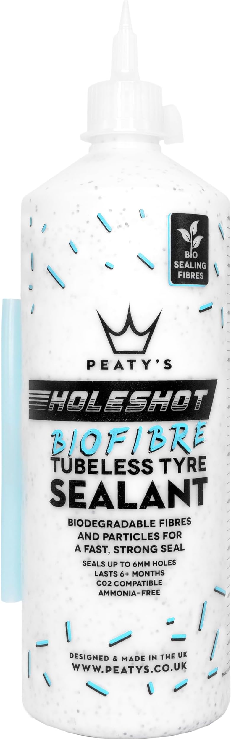 Peaty's Holeshot Biofibre Tubeless Tyre Sealant 500 ml - Seals Up To 6mm