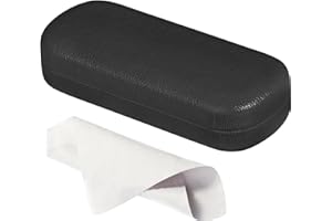 RayLove Glasses Case Hard Shell, Eyeglass Case With Cleaning Cloth, Travel Hard Sunglasses Case For Women and Men