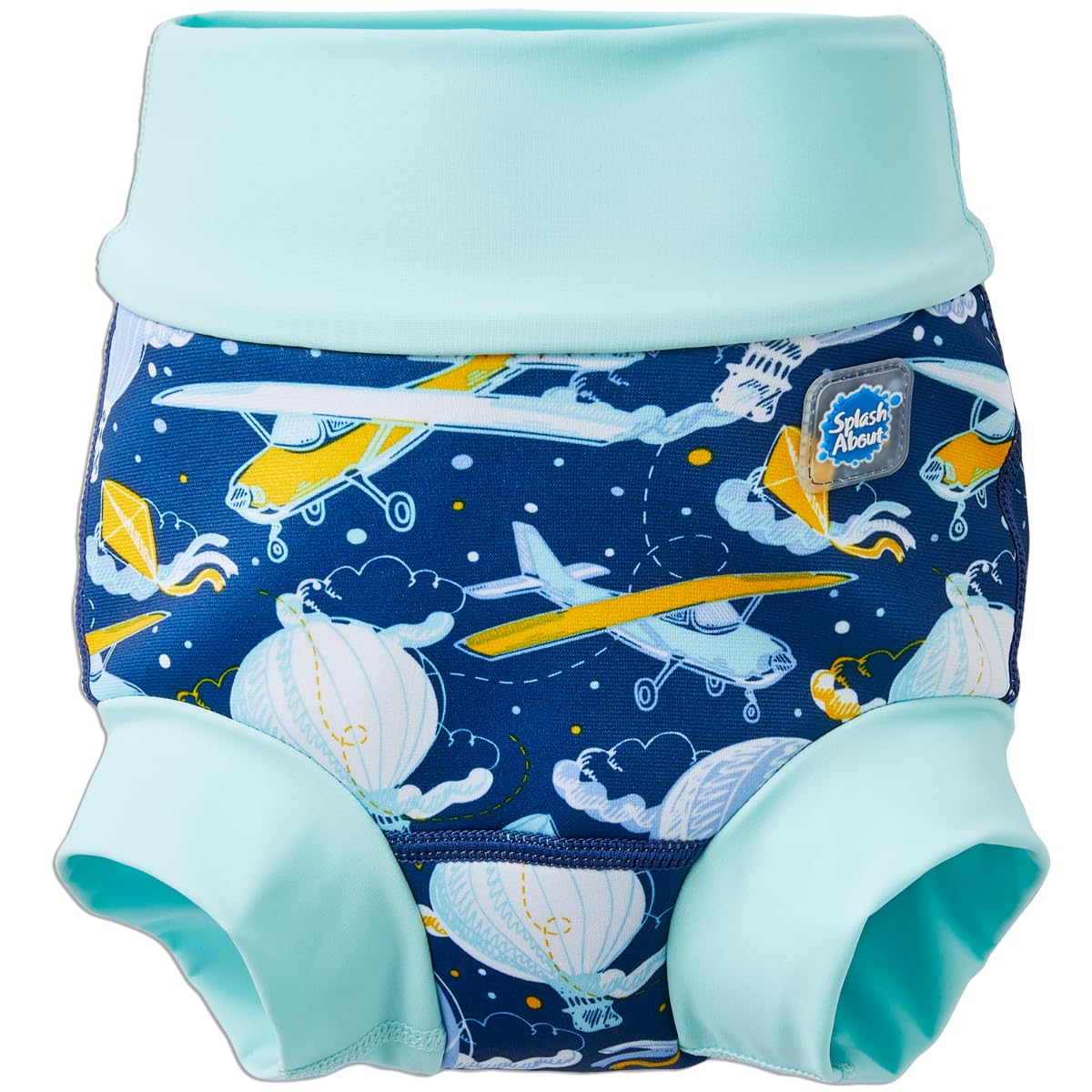Splash About Happy Nappy Duo Reuseable Swim Nappy for Babies and Toddlers (Up in The Air, 0-3 Months) — image 1