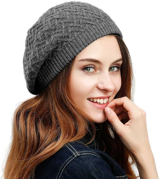 women's knit beret hats