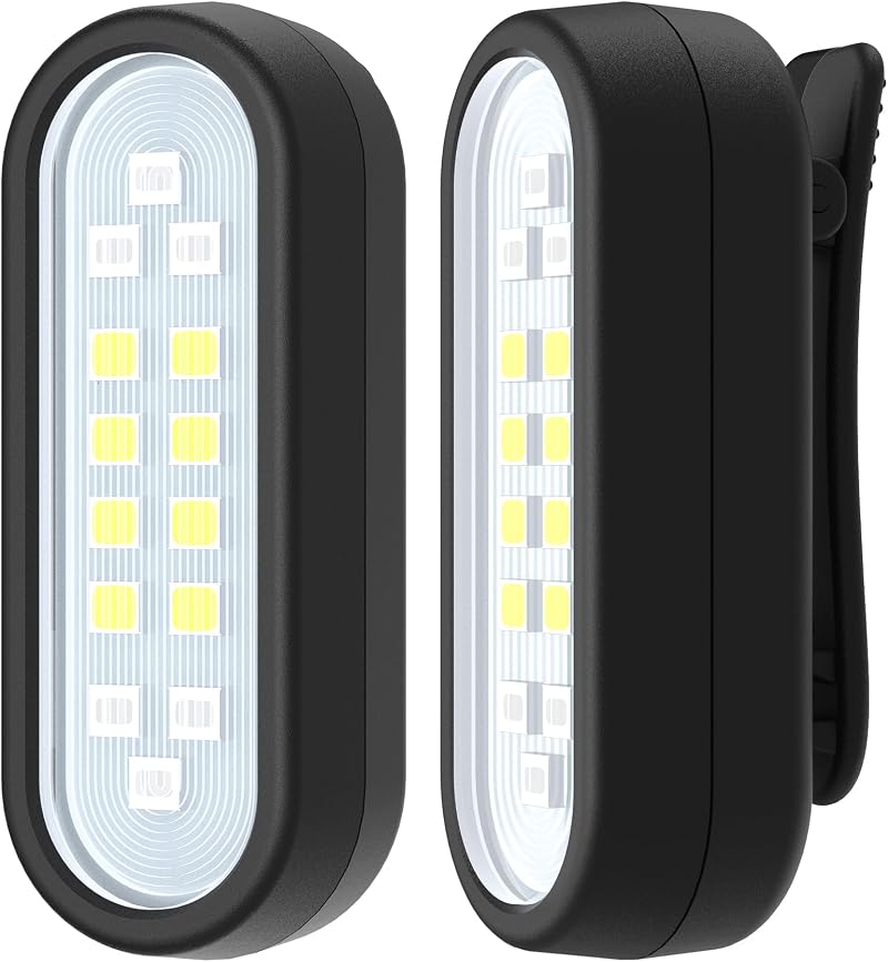 Yaklim Running Light 2 Pack Clip On USB Rechargeable LED Flashlight