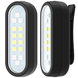 Running Light, 2 Pack Clip on Flashlight for