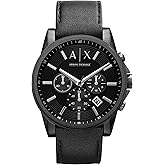 Armani Exchange AX Chronograph Watch for Men with Leather, Stainless Steel or Silicone Band