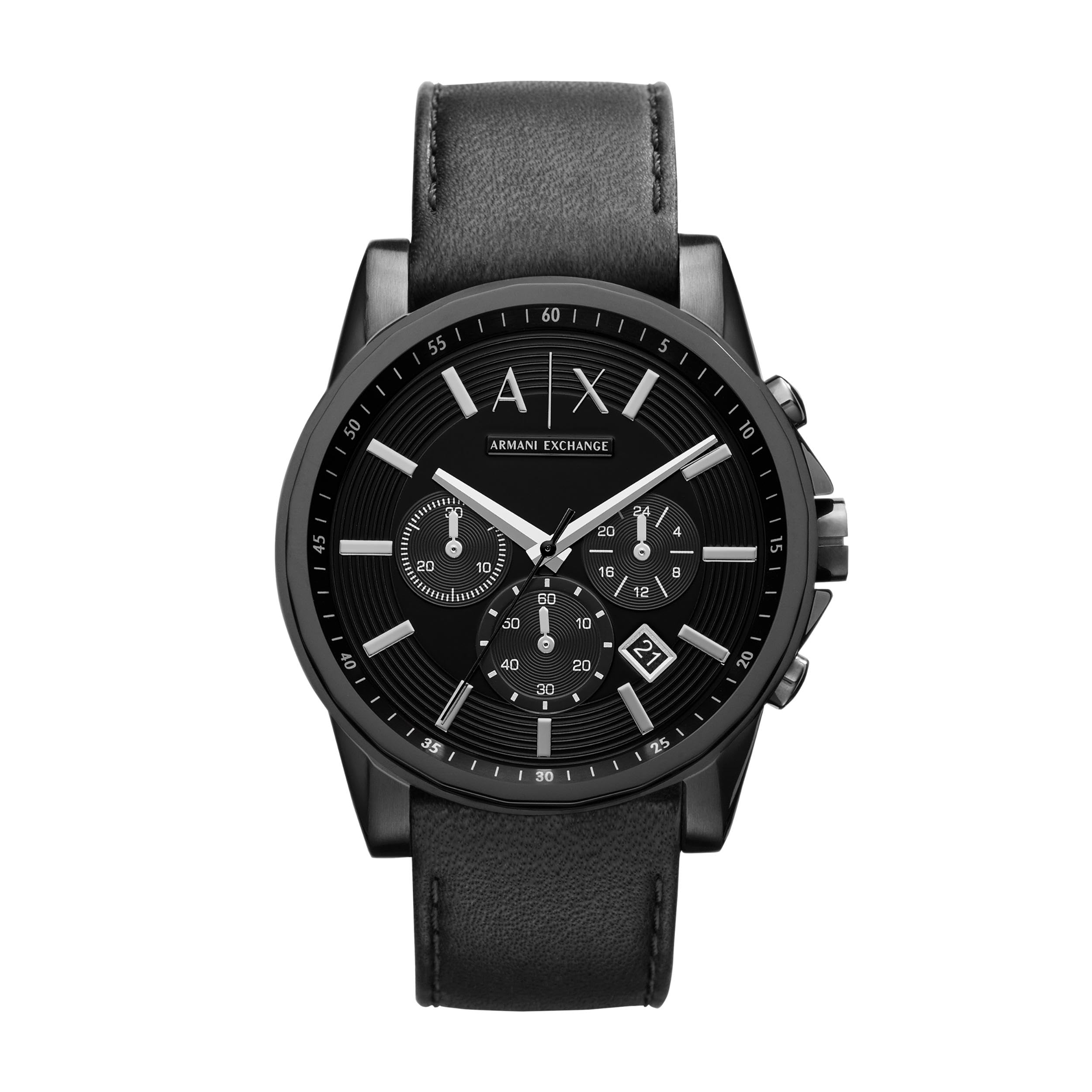 A｜X ARMANI EXCHANGE AX Chronograph Watch for Men with Leather, Stainless Steel or Silicone Band