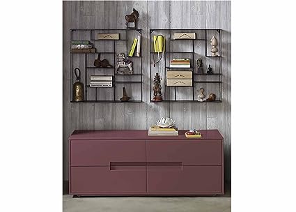 Aprodz Mango Wood Corta Sideboard Storage Dresser for Living Room | Pasadena Rose Finish