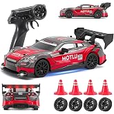 RC Drift Car, 1:24 Scale Remote Control Vehicle for Kids,2.4GHz 20KM/H 4WD High Speed RC Cars with LED Light, Two Batteries &amp; Drifting Tires Racing Sport Toy Cars for Adults Boys Girls Kids 8601RD