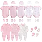 Ruliby New Born Baby Clothes and Newborn Boy Girl Essentials Accessories Layette Set
