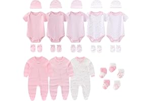 Ruliby New Born Baby Clothes and Newborn Boy Girl Essentials Accessories Layette Set
