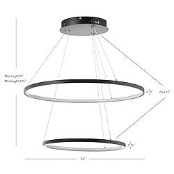 JONATHAN Y JYL7204A Brice 24' Round Integrated LED