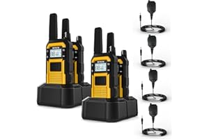 Retevis RB48 Walkie Talkies Long Range, 2 Way Radio with Shoulder Mic, IP67 Waterproof, 2000mAh, Vibration Reminder, Emergenc