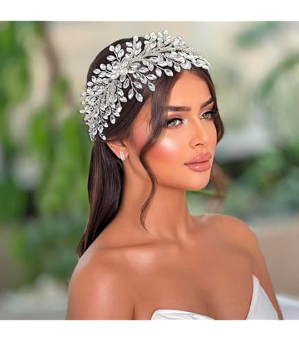 Amazon.com : WONRLUA 2 PCS Rhinestone Headband, Elegant 