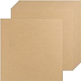 Acidea MDF Wood Board for Crafts, 12x12x1/8 Inch-3 mm Thick, 8 Pack Square Medium Density Fiberboard Unfinished Wood Art Bloc